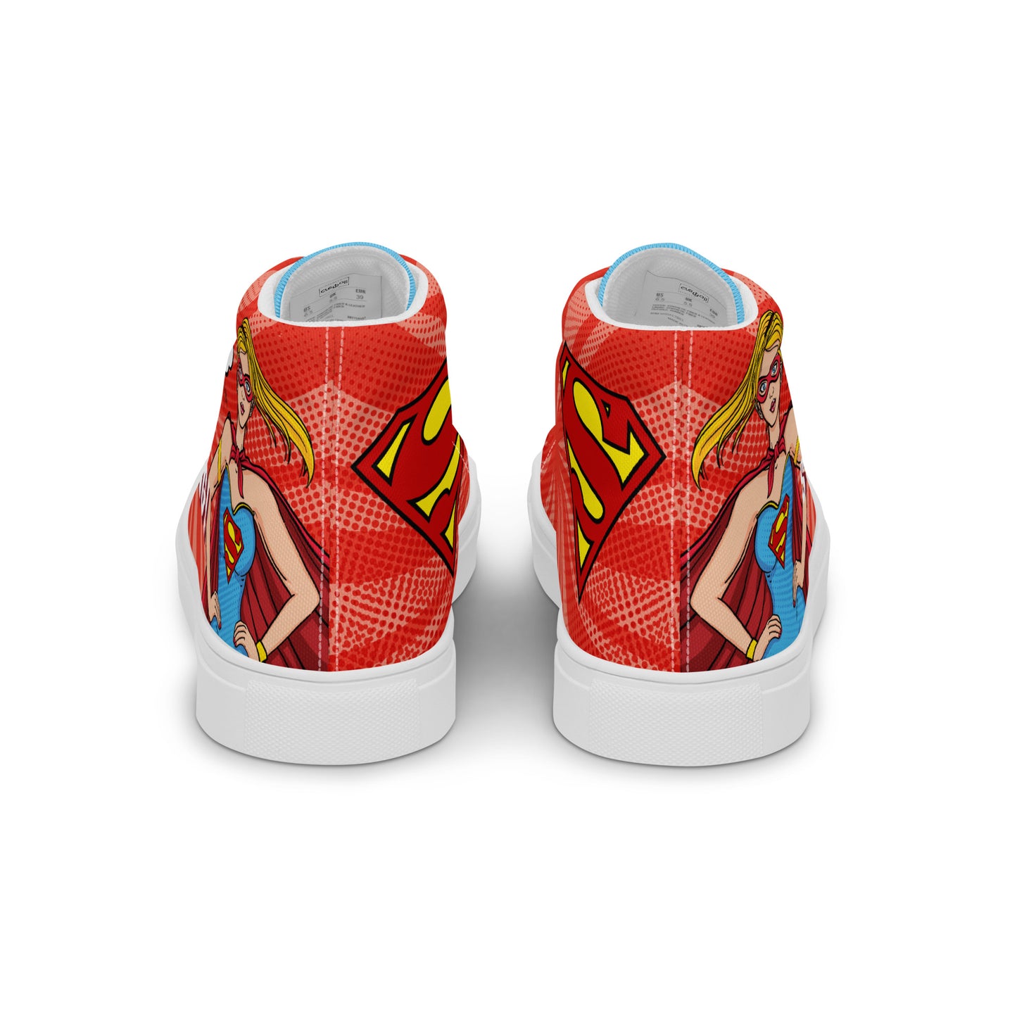 Supergirl Pop-Art Women's High Top Custom Sneakers