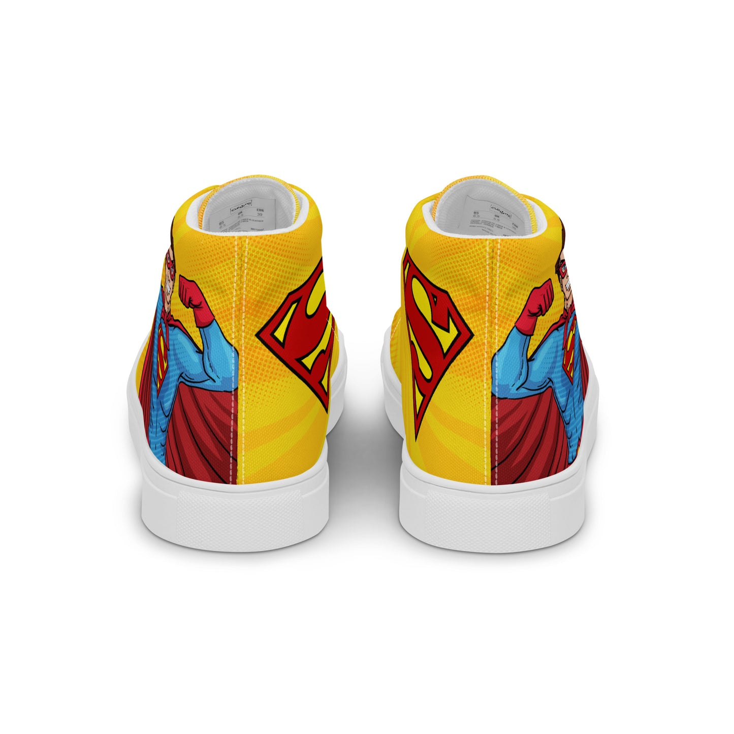 Superman Yellow Women's High Top Custom Sneakers