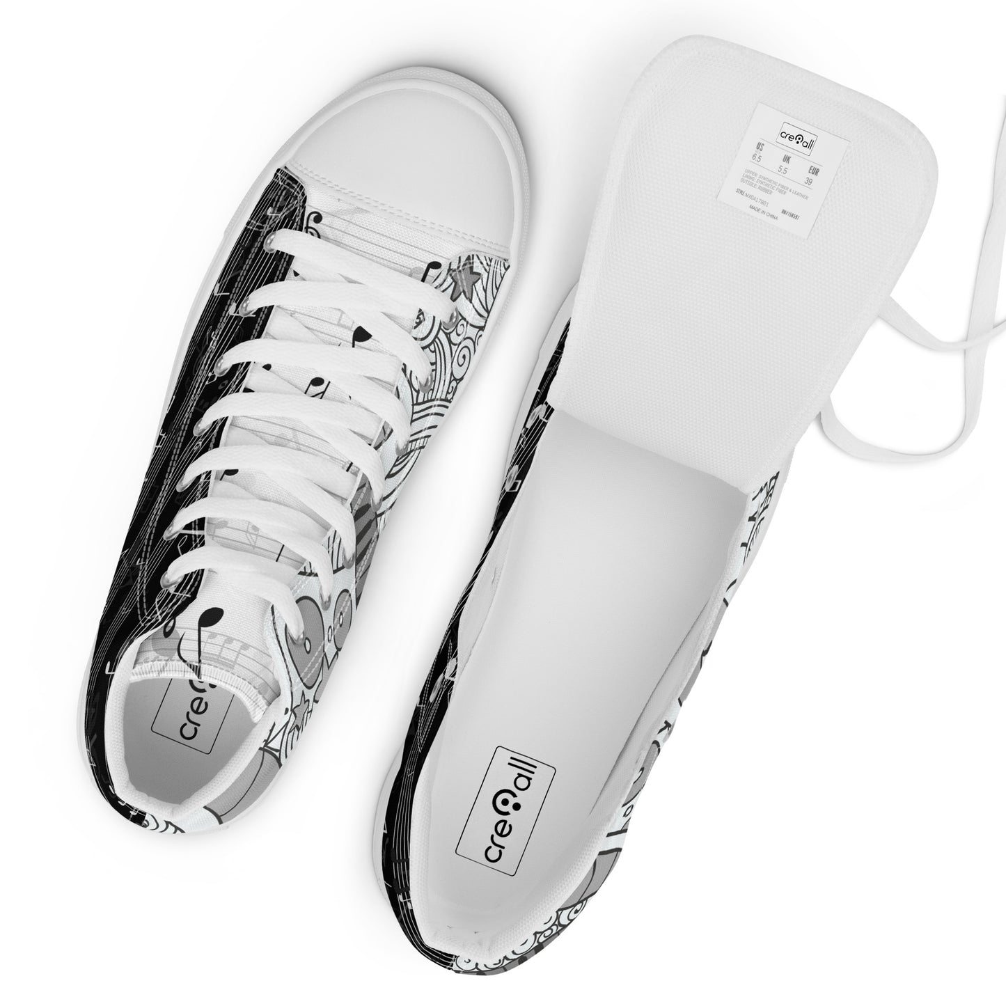 Music Lover Women's High Top Custom Sneakers