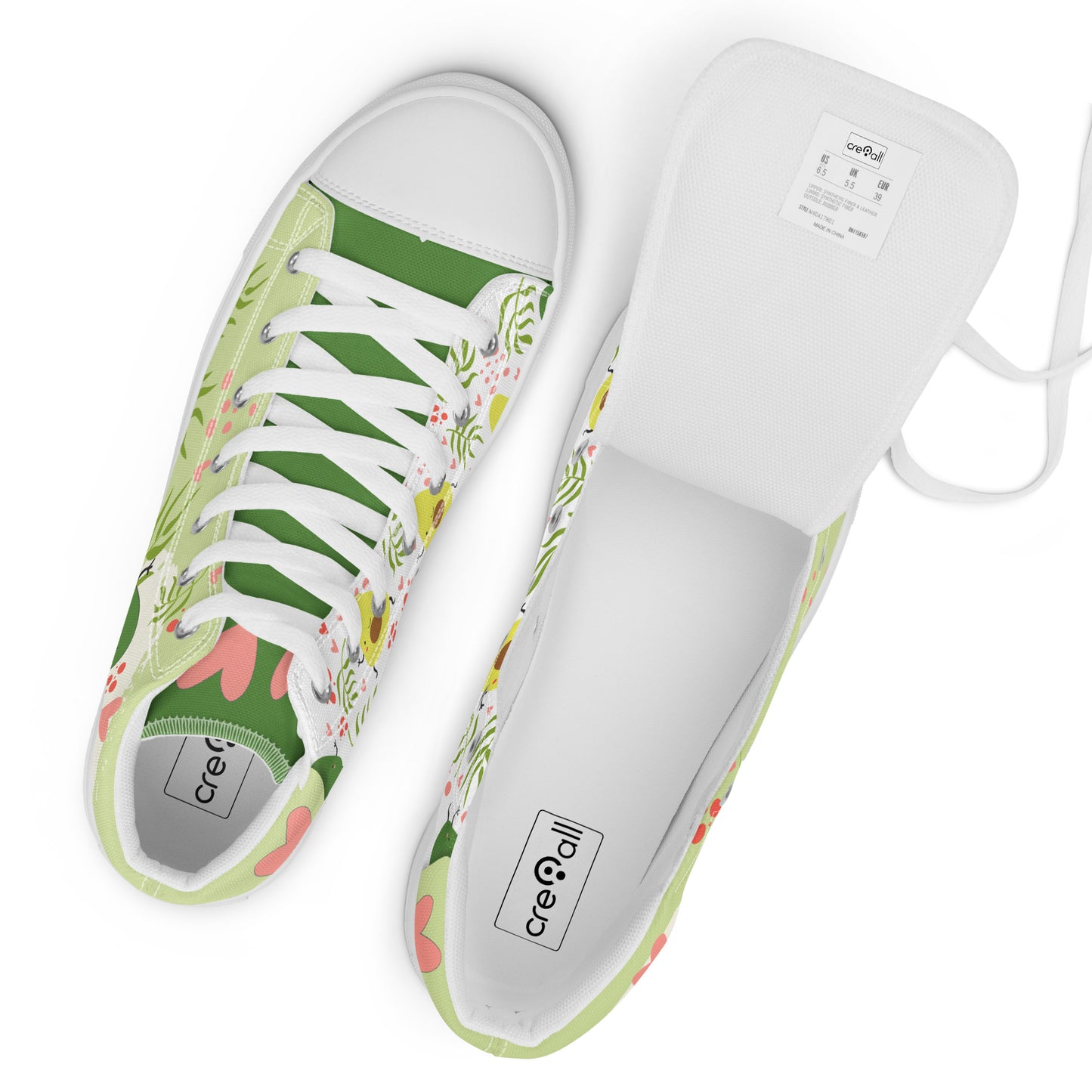 Avocuddles Women's High Top Custom Sneakers