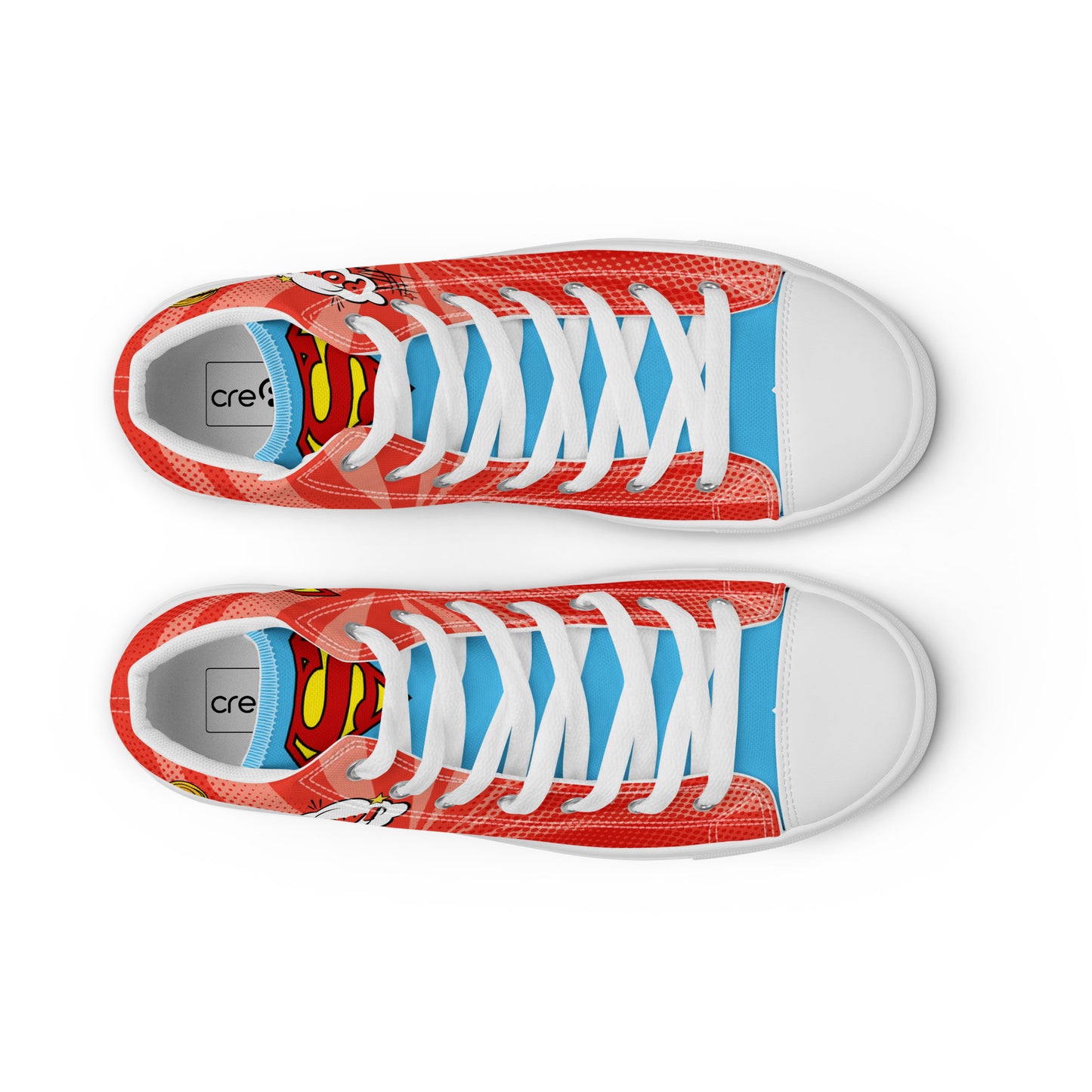 Supergirl Pop-Art Women's High Top Custom Sneakers