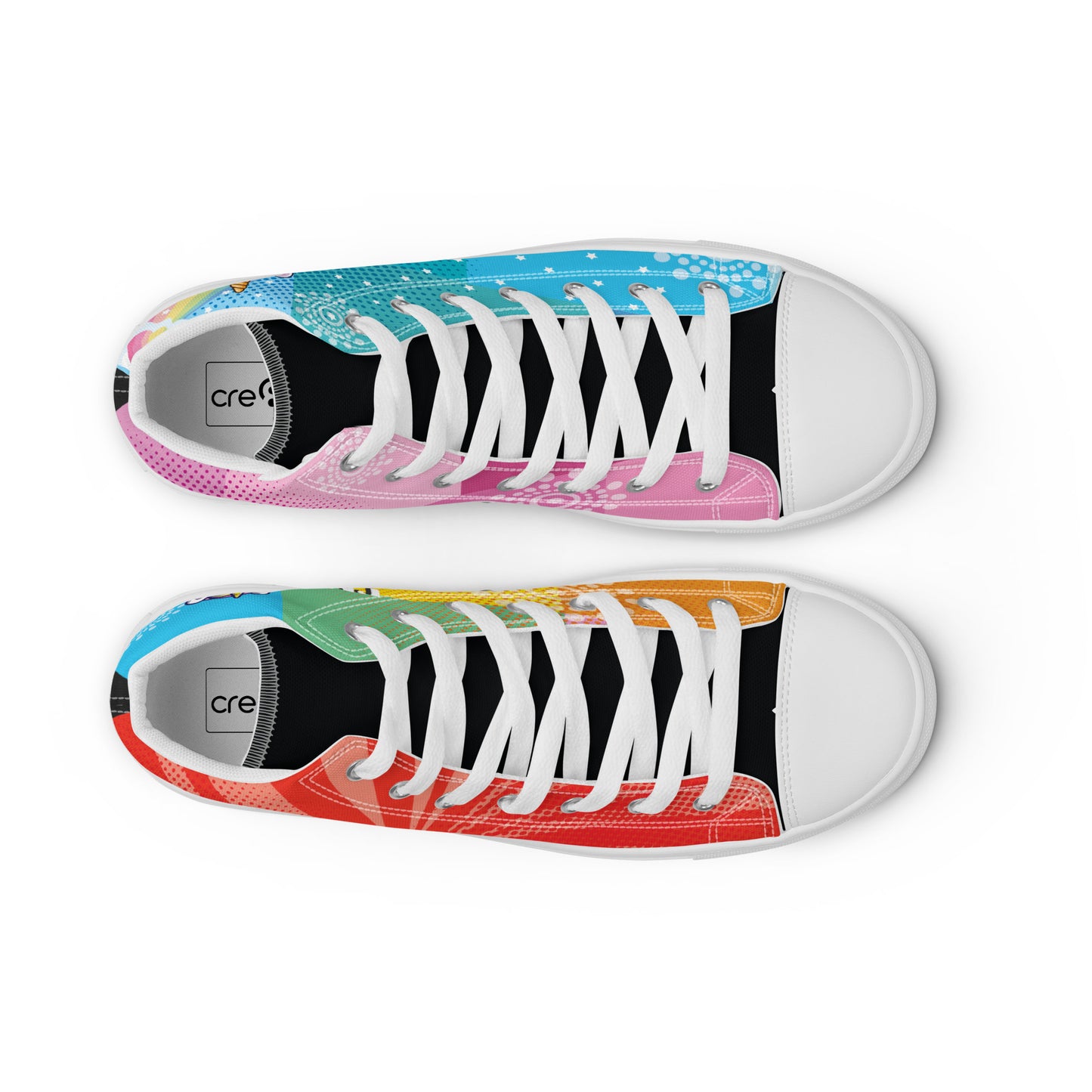 Colourful Cartoons Women's High Top Custom Sneakers