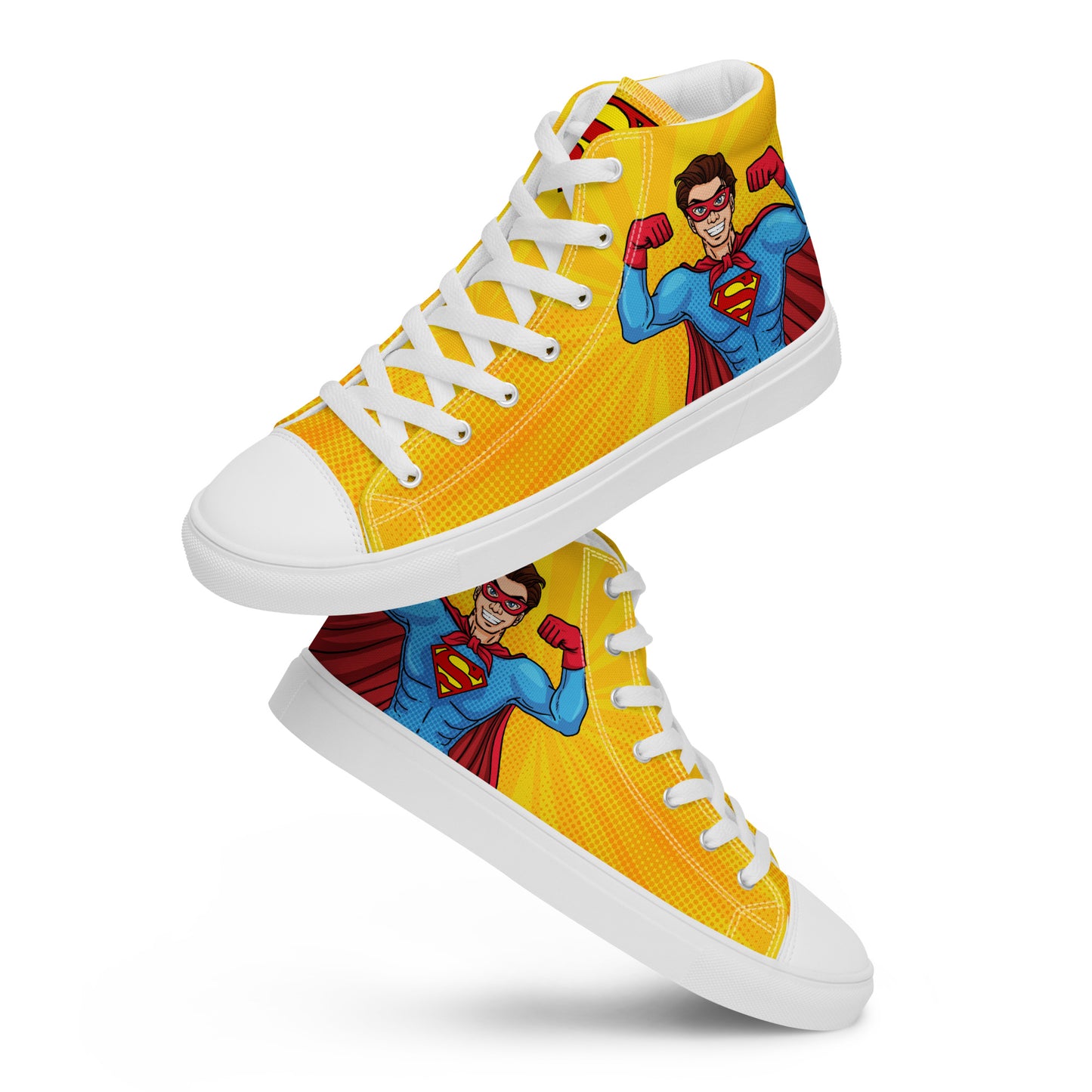 Superman Yellow Women's High Top Custom Sneakers