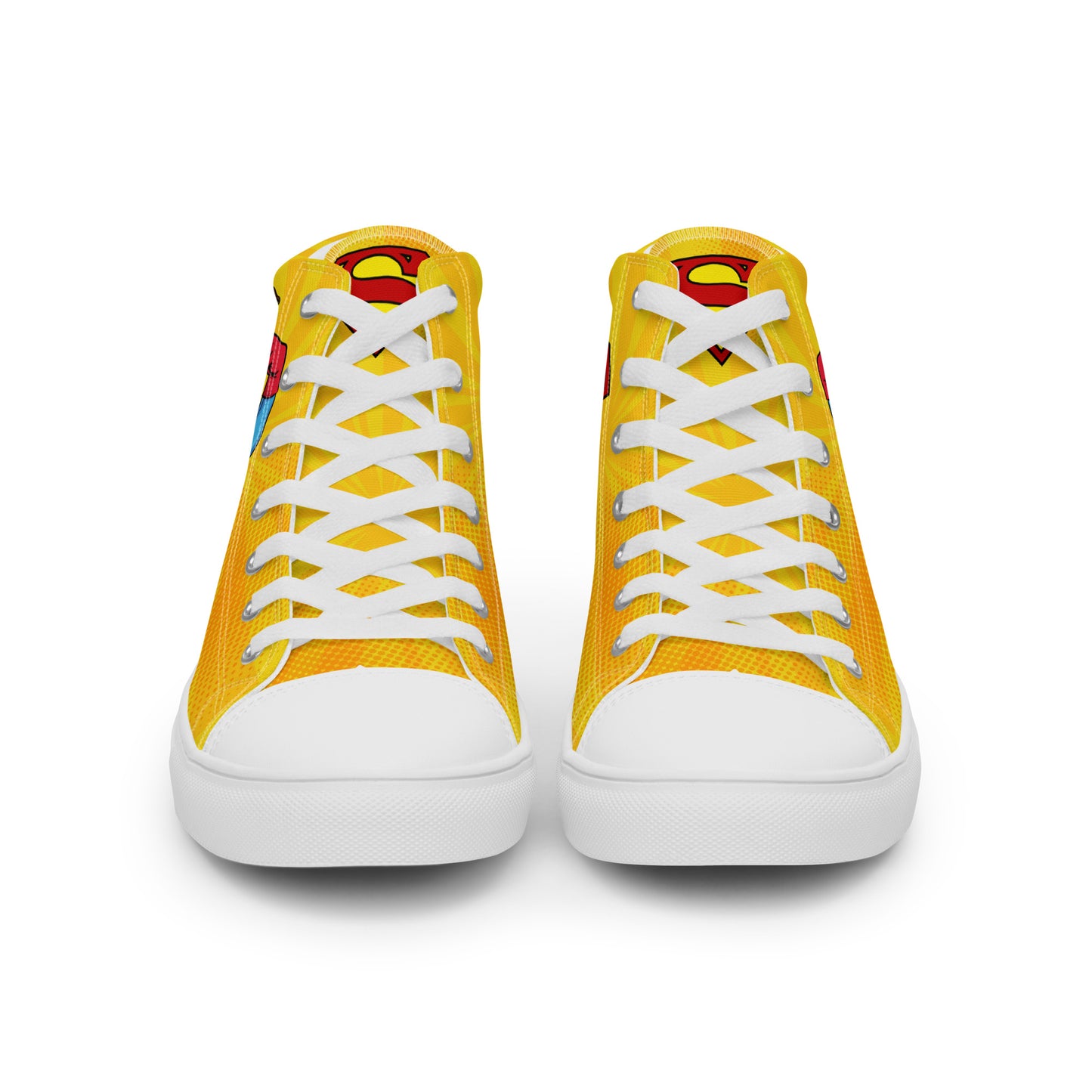 Superman Yellow Women's High Top Custom Sneakers