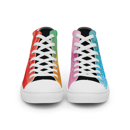 Colourful Cartoons Women's High Top Custom Sneakers