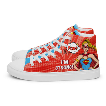 Supergirl Pop-Art Women's High Top Custom Sneakers