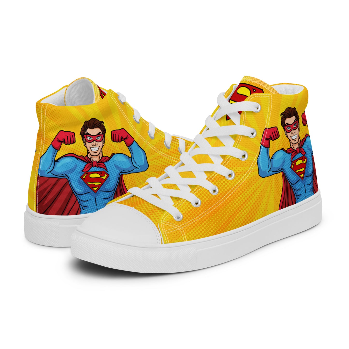 Superman Yellow Women's High Top Custom Sneakers