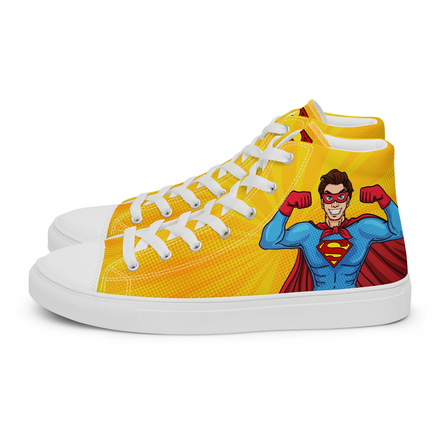 Superman Yellow Women's High Top Custom Sneakers