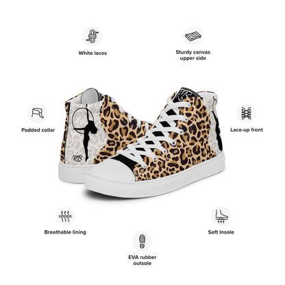 Animal Pattern Customised Business Women's High Top Custom Sneakers