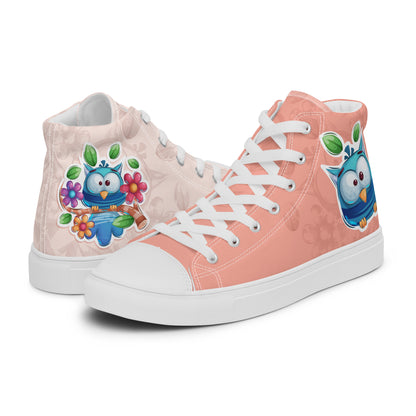 Blue Owl Women's High Top Custom Sneakers