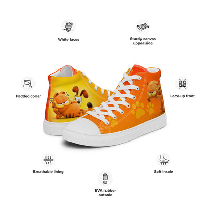 Garfield I hate Mondays Women's High Top Custom Sneakers