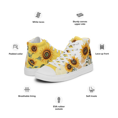 Sunflowers Women's High Top Custom Sneakers