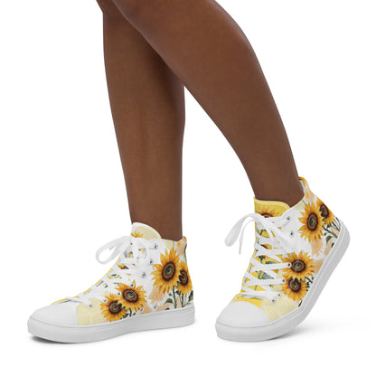 Sunflowers Women's High Top Custom Sneakers