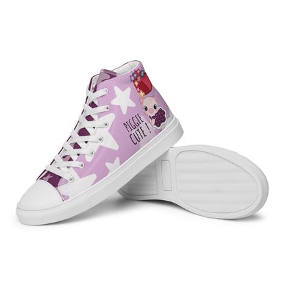 Cutie Pig Women's High Top Custom Sneakers