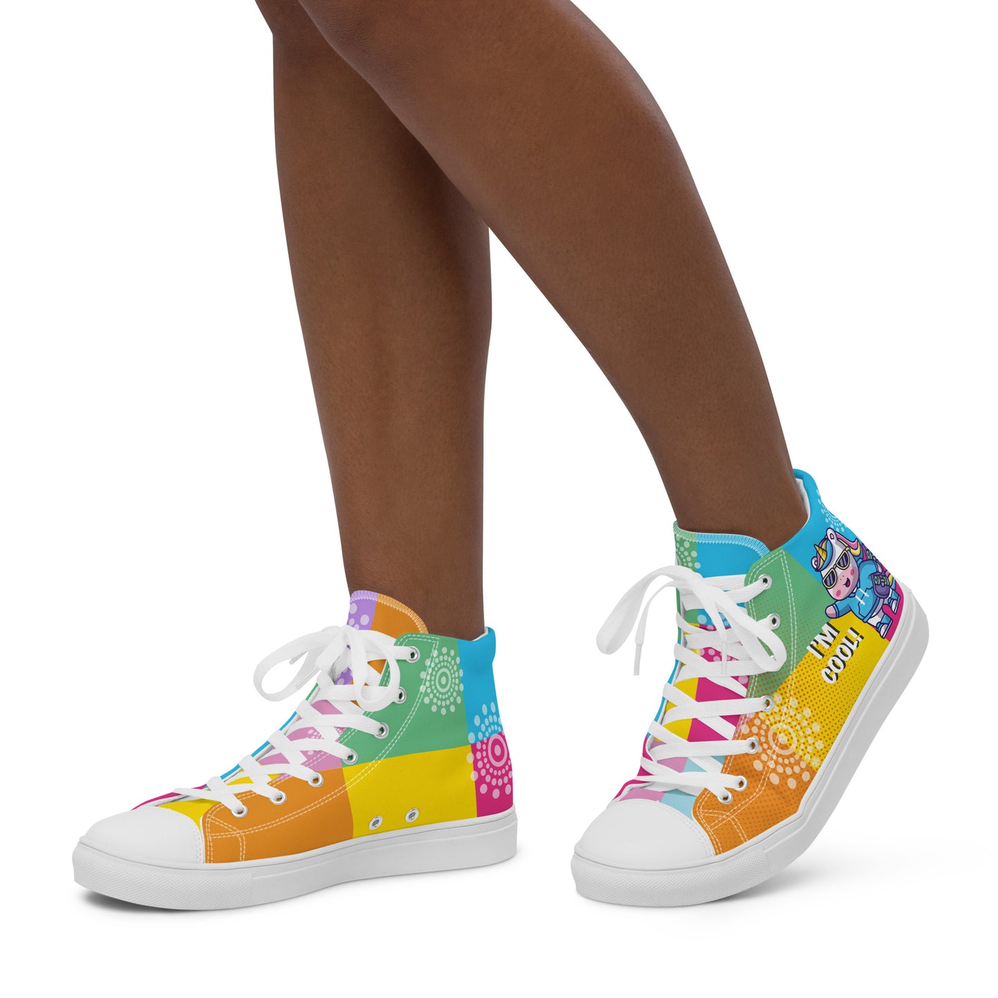 I am cool Woman's High Top Custom Sneakers