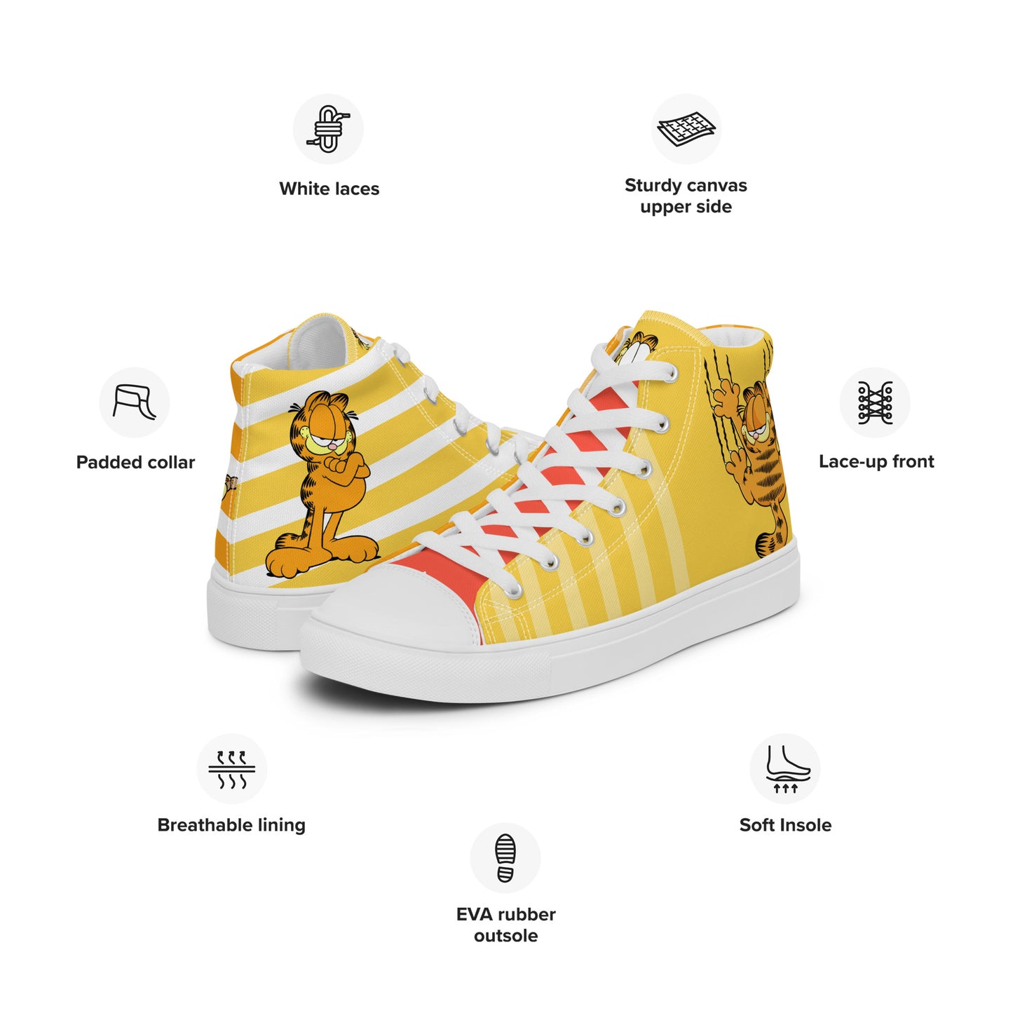 Garfield Women's High Top Custom Sneakers