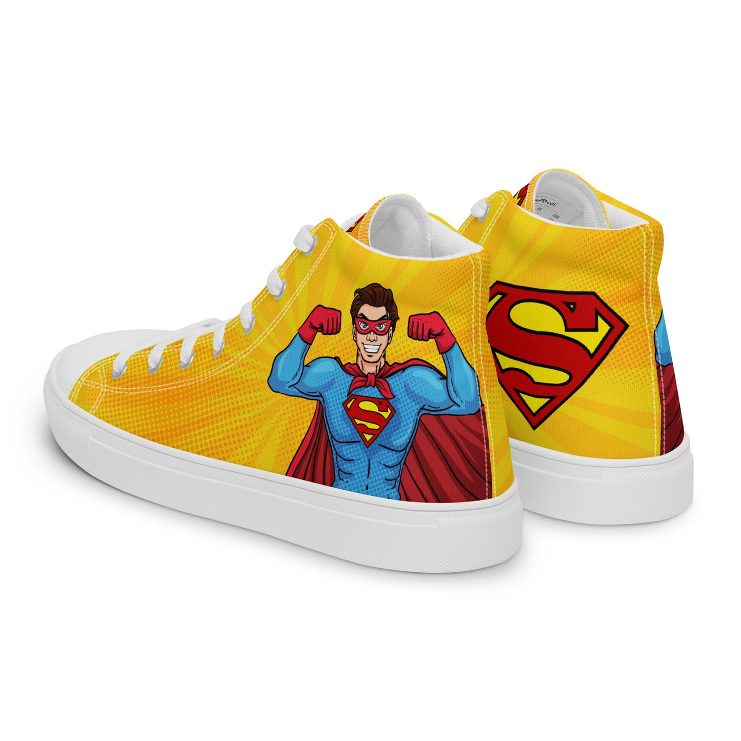 Superman Yellow Women's High Top Custom Sneakers