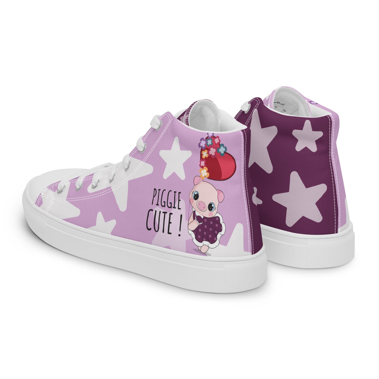 Cutie Pig Women's High Top Custom Sneakers