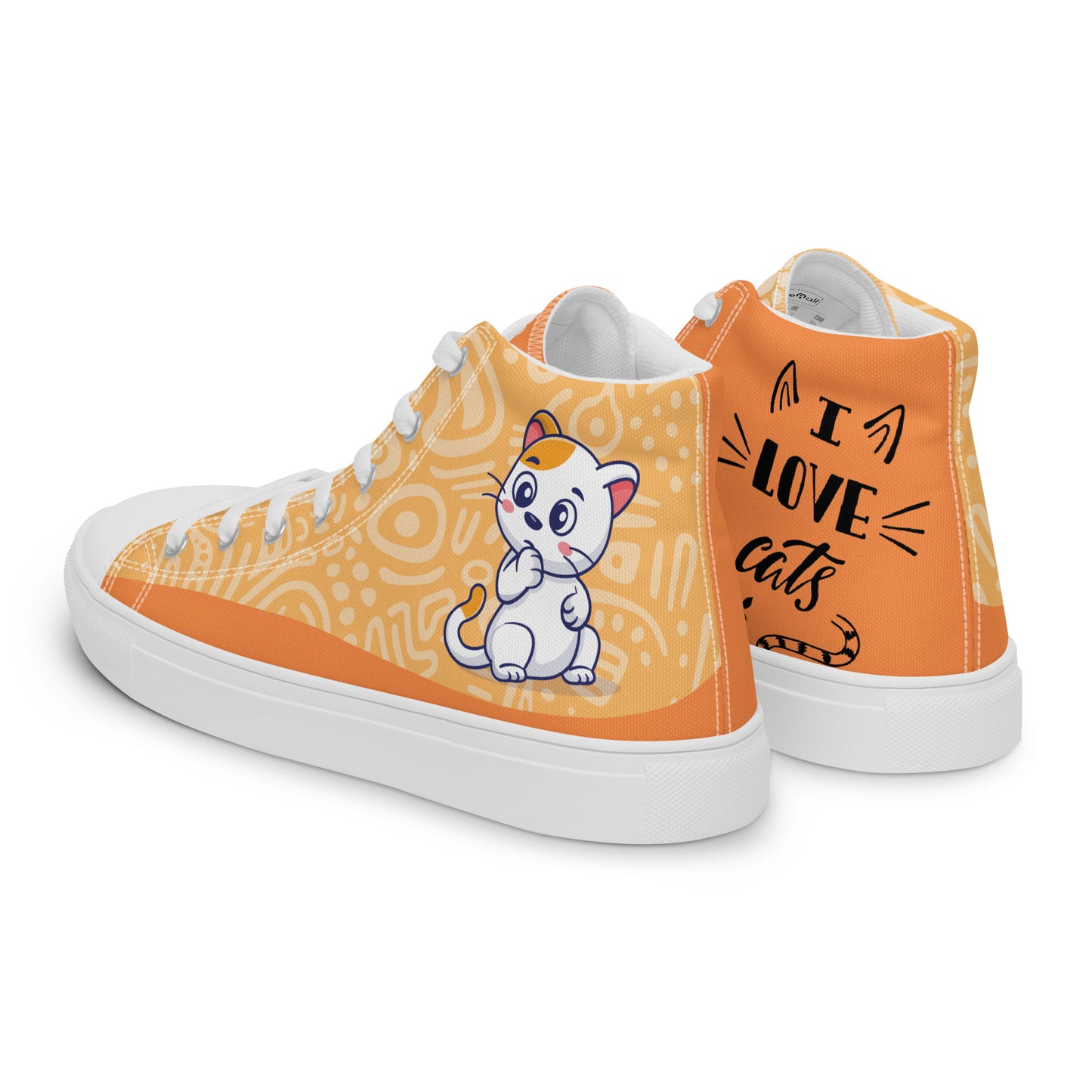 Cute Cat Women's High Top Custom Sneakers