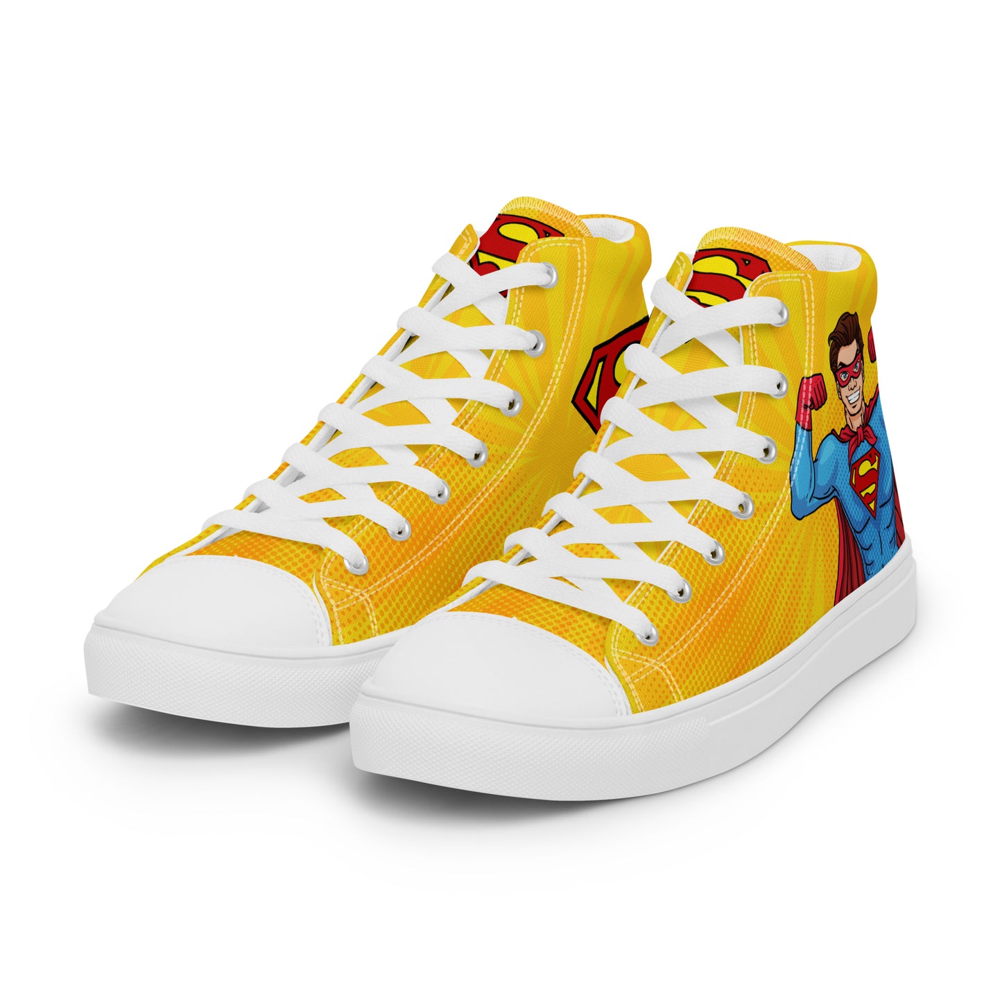 Superman Yellow Women's High Top Custom Sneakers