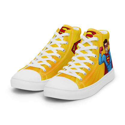 Superman Yellow Women's High Top Custom Sneakers