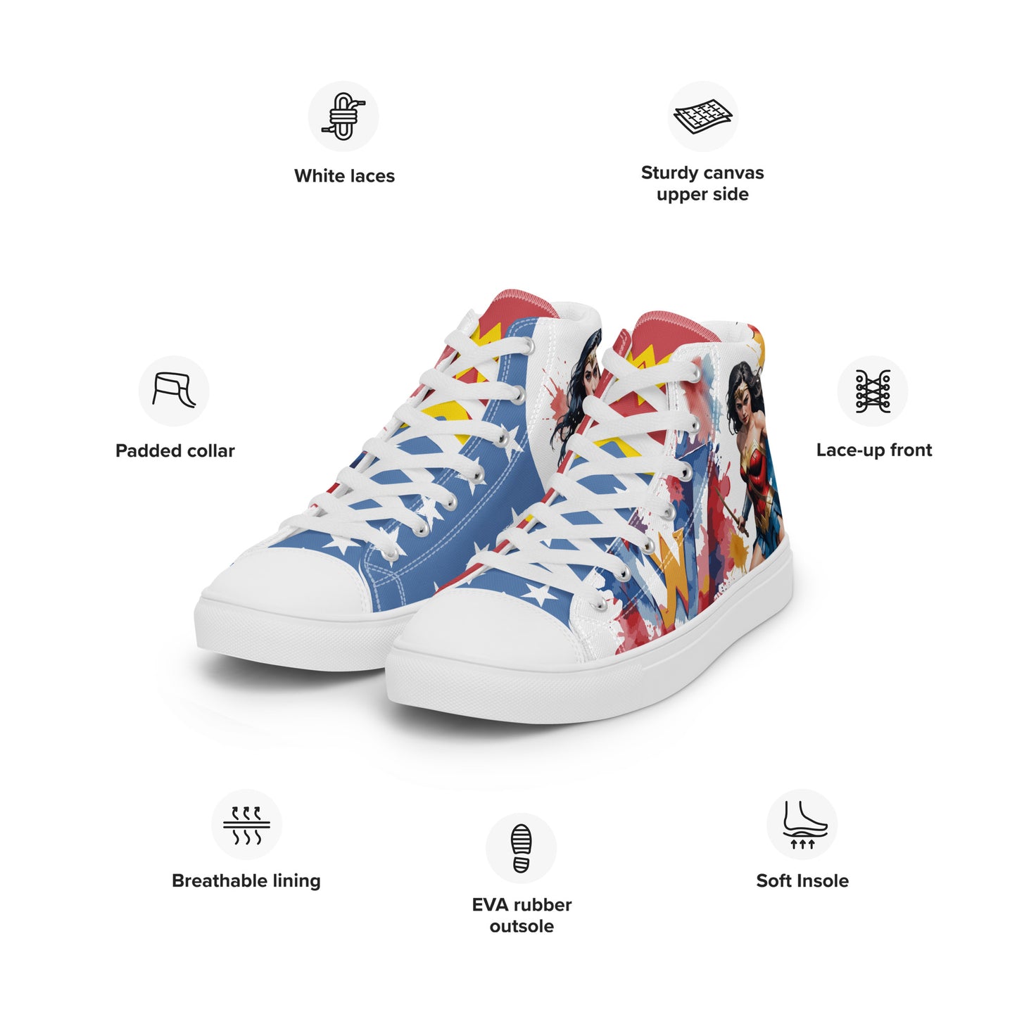 Wonder Woman Women's High Top Custom Sneakers