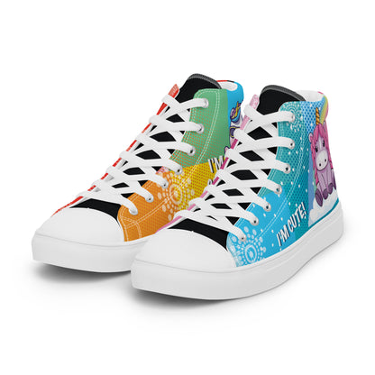 Colourful Cartoons Women's High Top Custom Sneakers