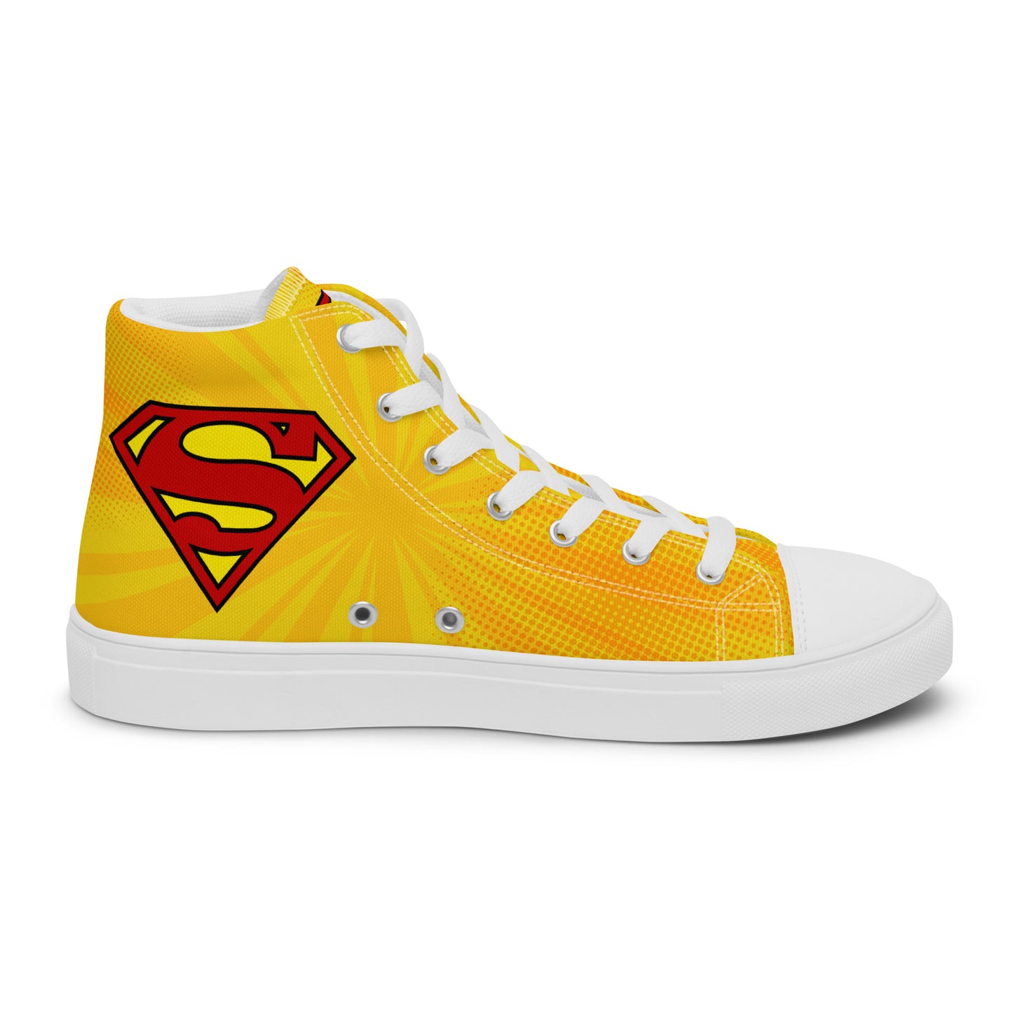 Superman Yellow Women's High Top Custom Sneakers