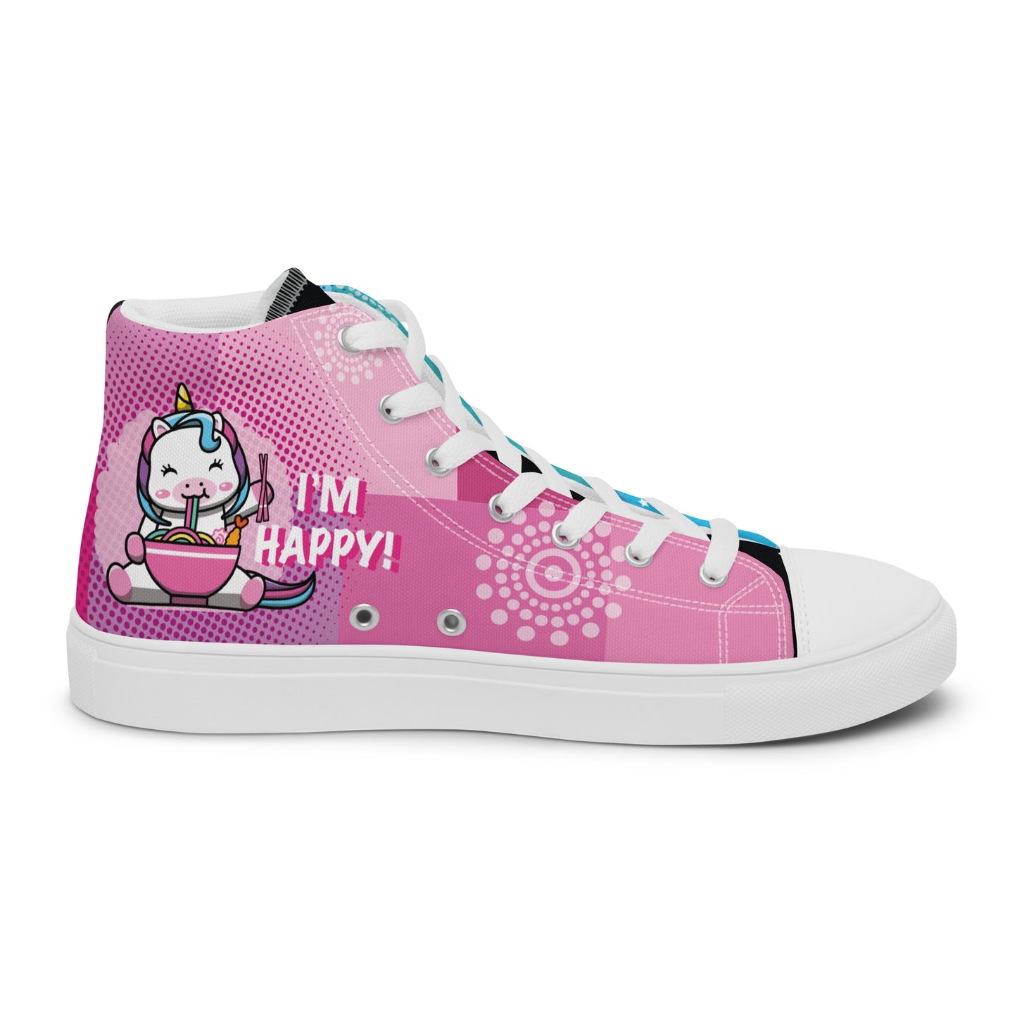 Colourful Cartoons Women's High Top Custom Sneakers