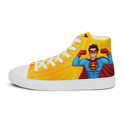 Superman Yellow Women's High Top Custom Sneakers