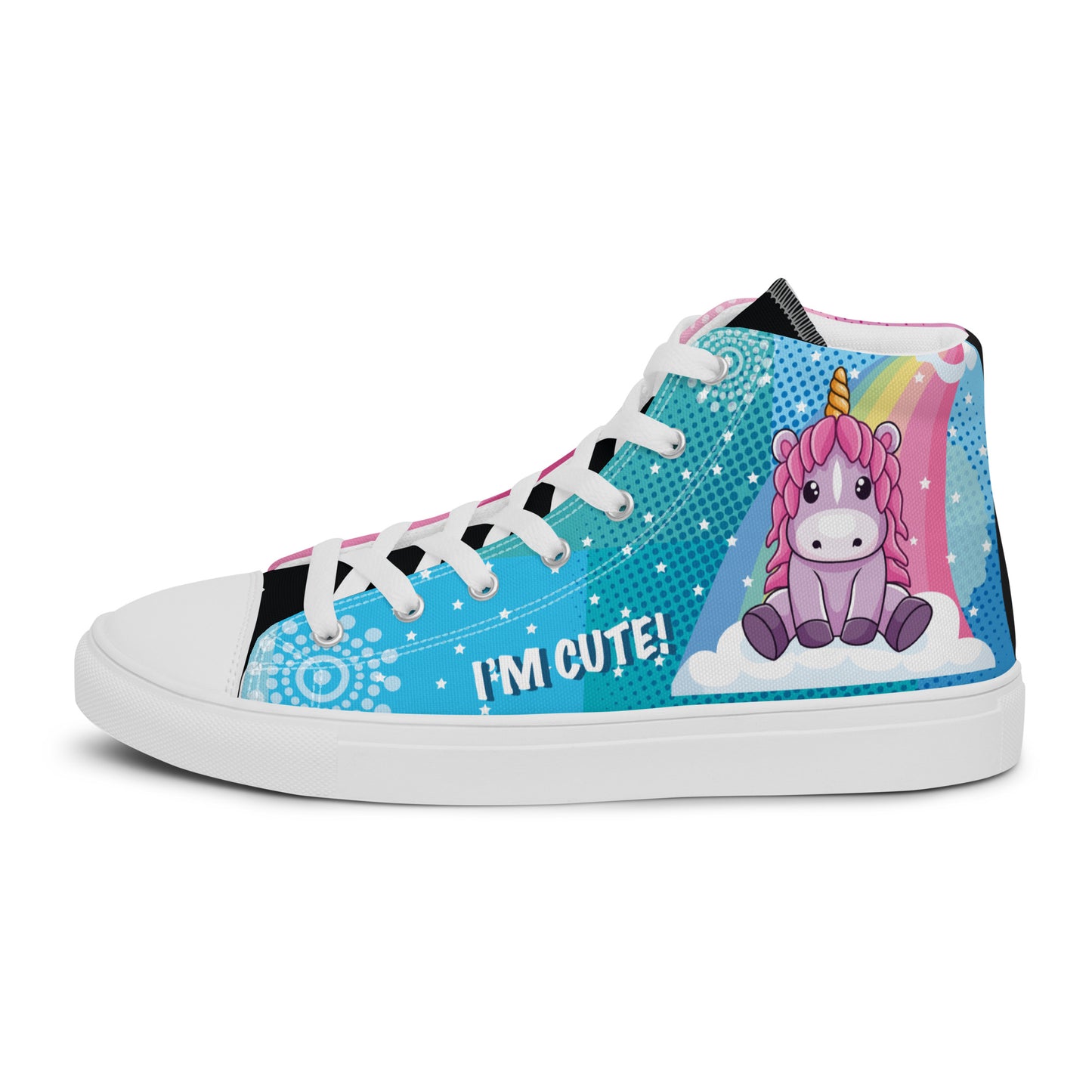 Colourful Cartoons Women's High Top Custom Sneakers