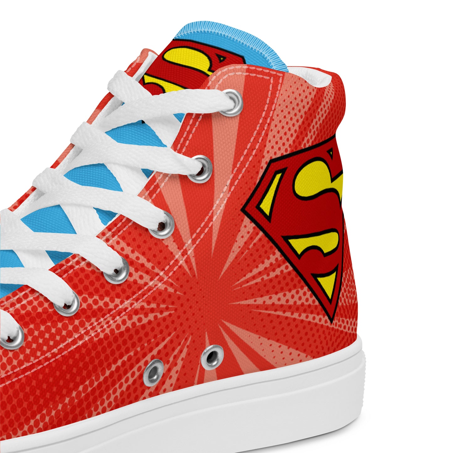 Supergirl Pop-Art Women's High Top Custom Sneakers