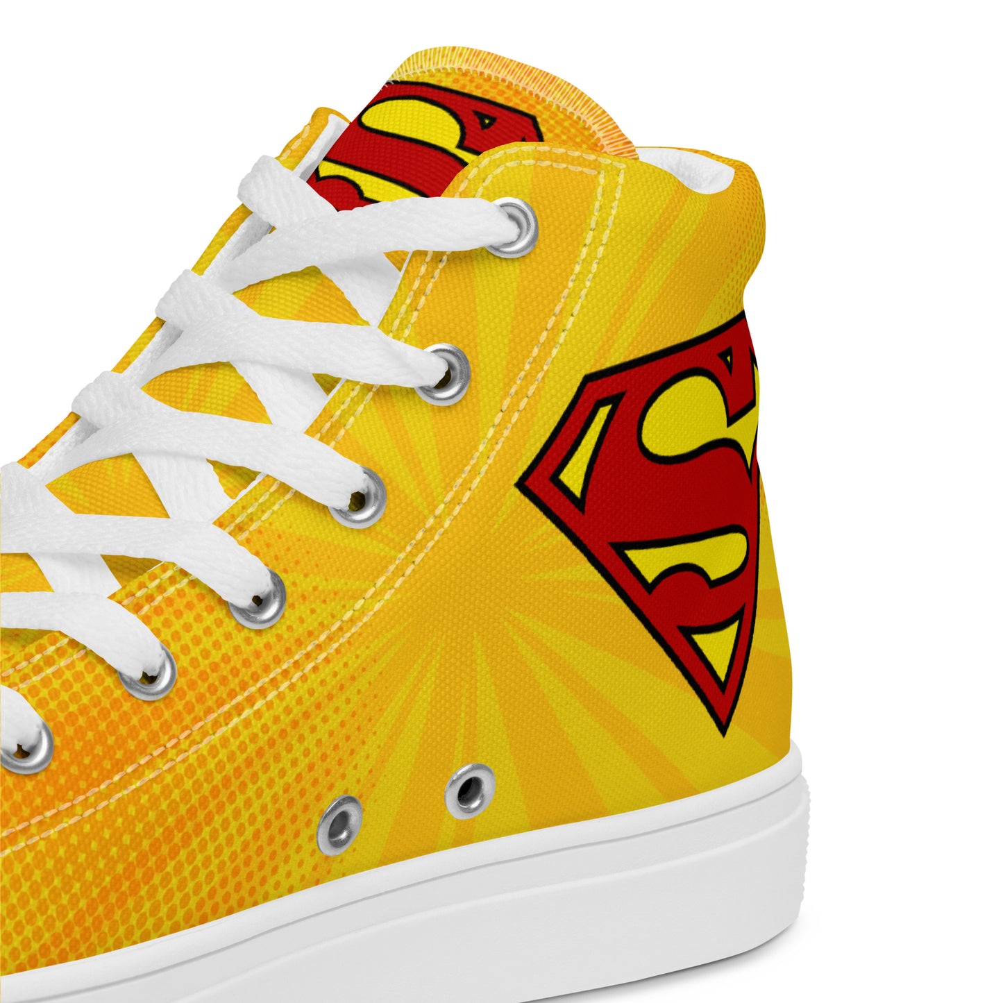 Superman Yellow Women's High Top Custom Sneakers