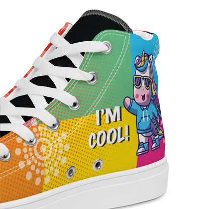 Colourful Cartoons Women's High Top Custom Sneakers