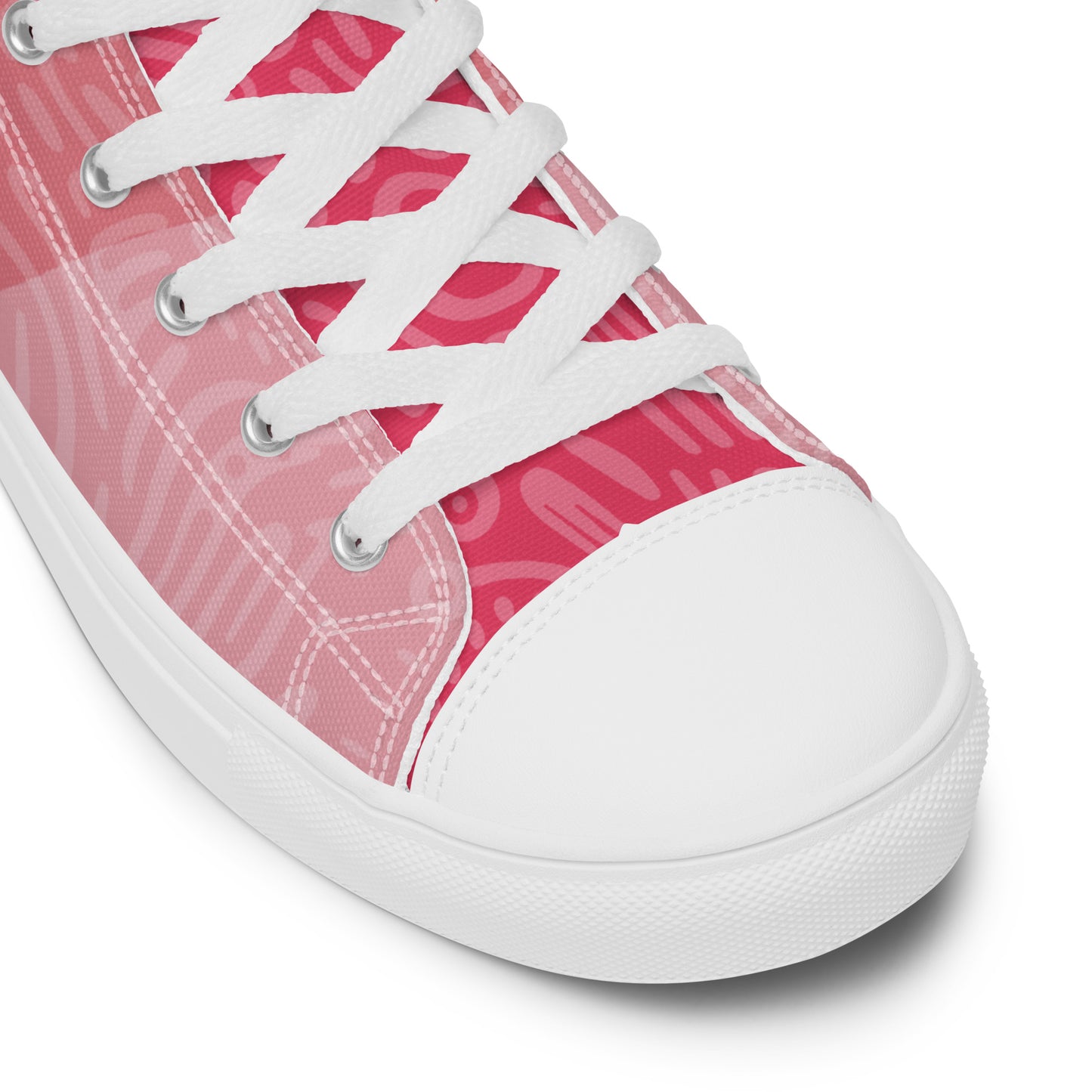 Cute Cats Pink Orange Women's High Top Custom Sneakers