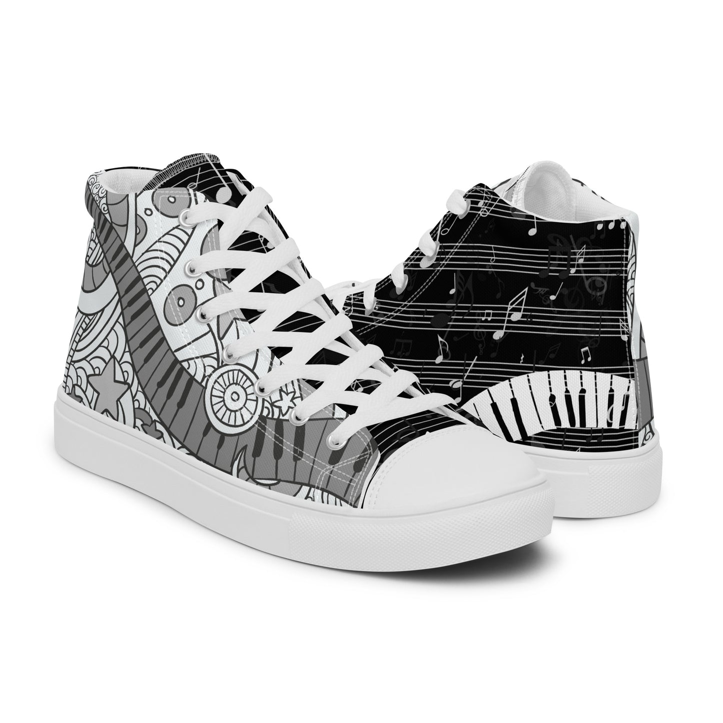 womens high top canvas shoes black