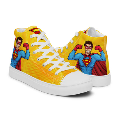 Superman Yellow Women's High Top Custom Sneakers