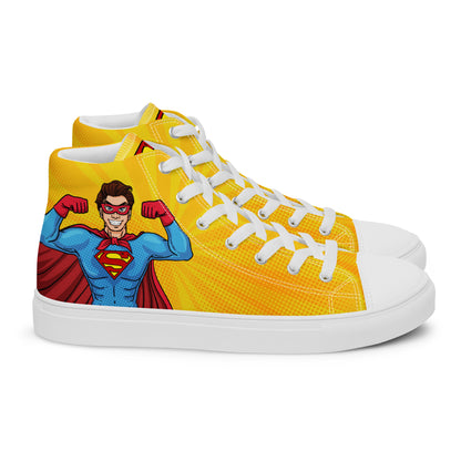 Superman Yellow Women's High Top Custom Sneakers