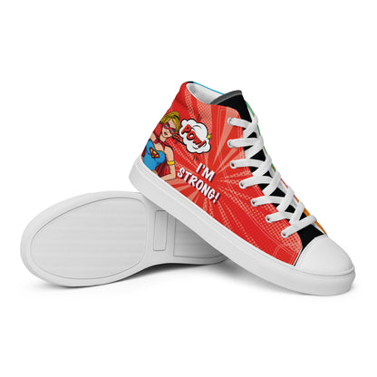 Colourful Cartoons Women's High Top Custom Sneakers