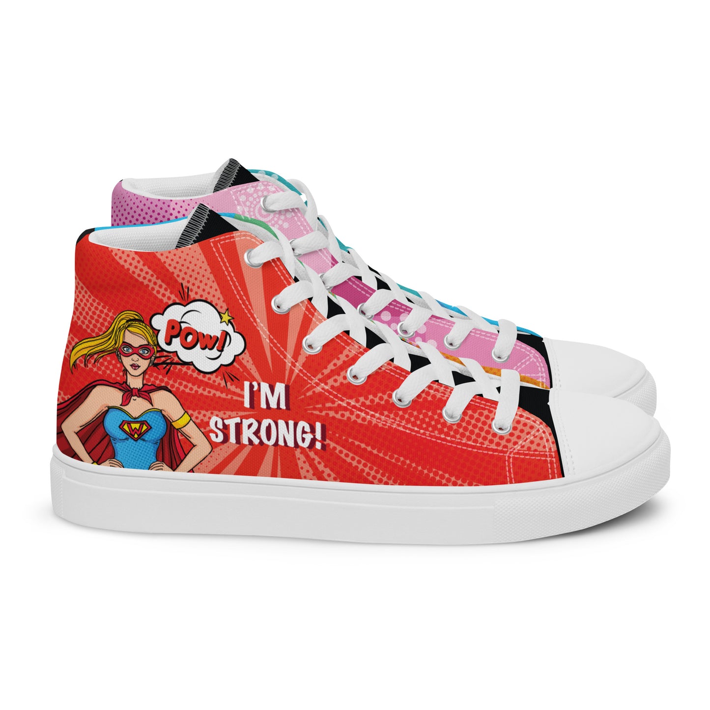 Colourful Cartoons Women's High Top Custom Sneakers