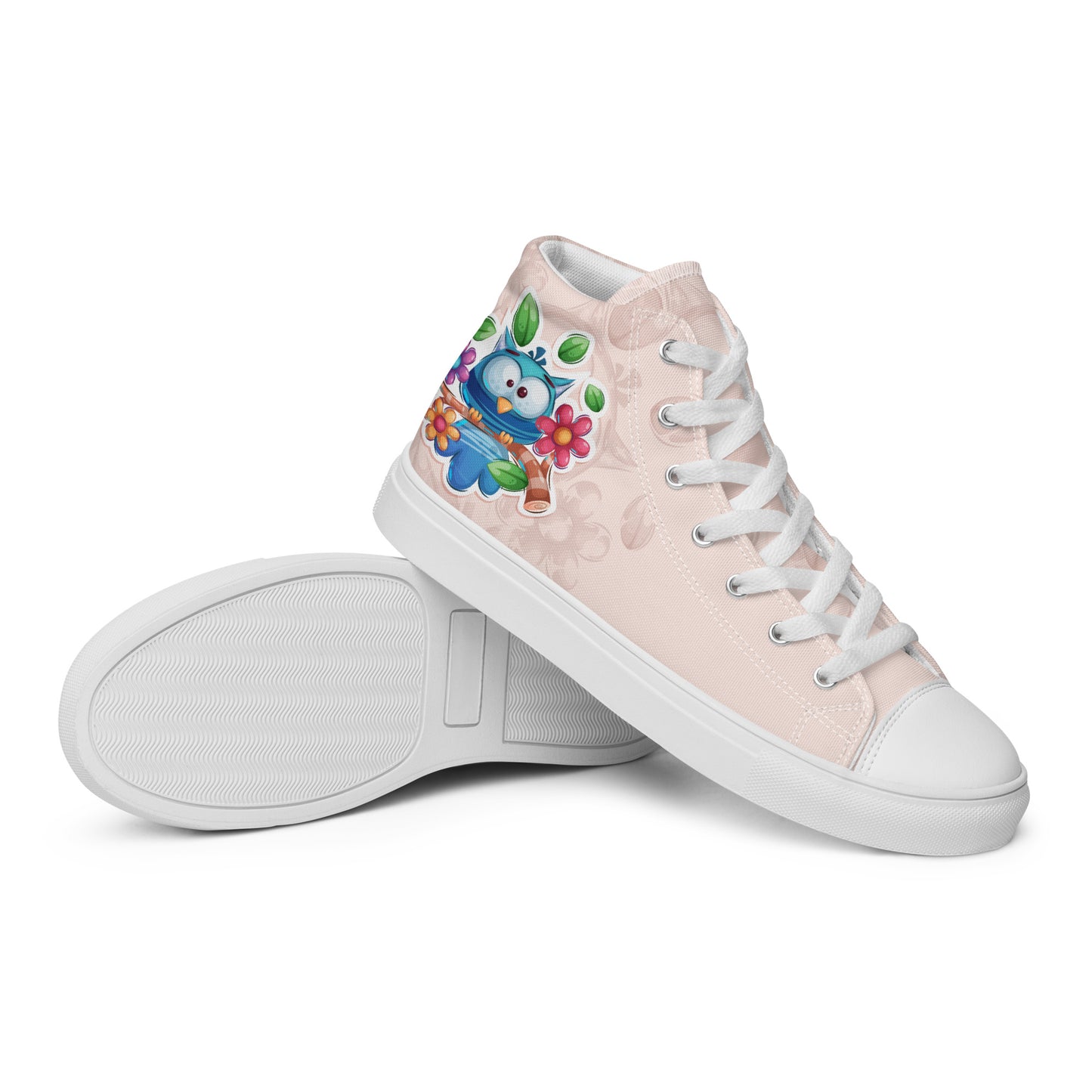 Blue Owl Women's High Top Custom Sneakers