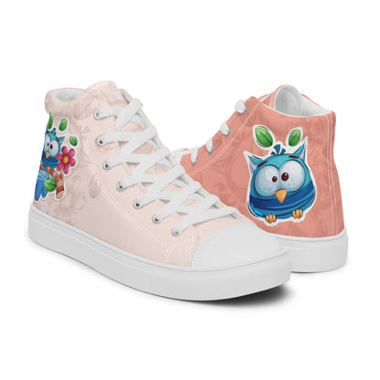 Blue Owl Women's High Top Custom Sneakers