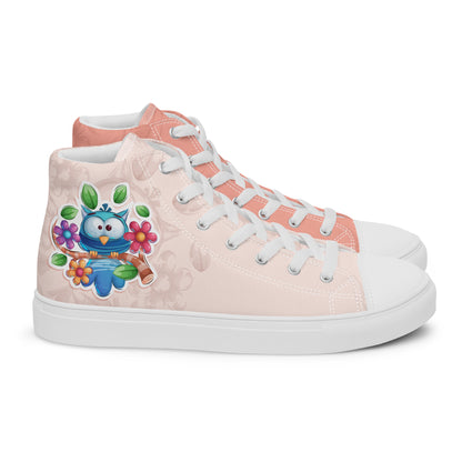 Blue Owl Women's High Top Custom Sneakers