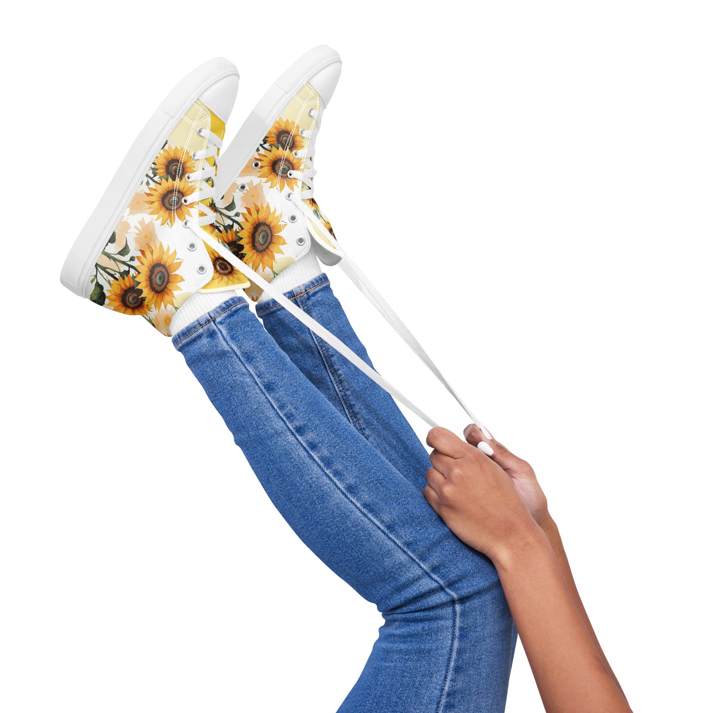 Sunflowers Women's High Top Custom Sneakers