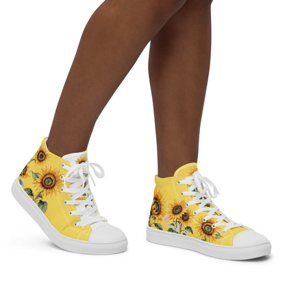 Sunflowers Women's High Top Custom Sneakers