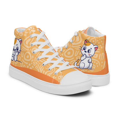 Cute Cat Women's High Top Custom Sneakers