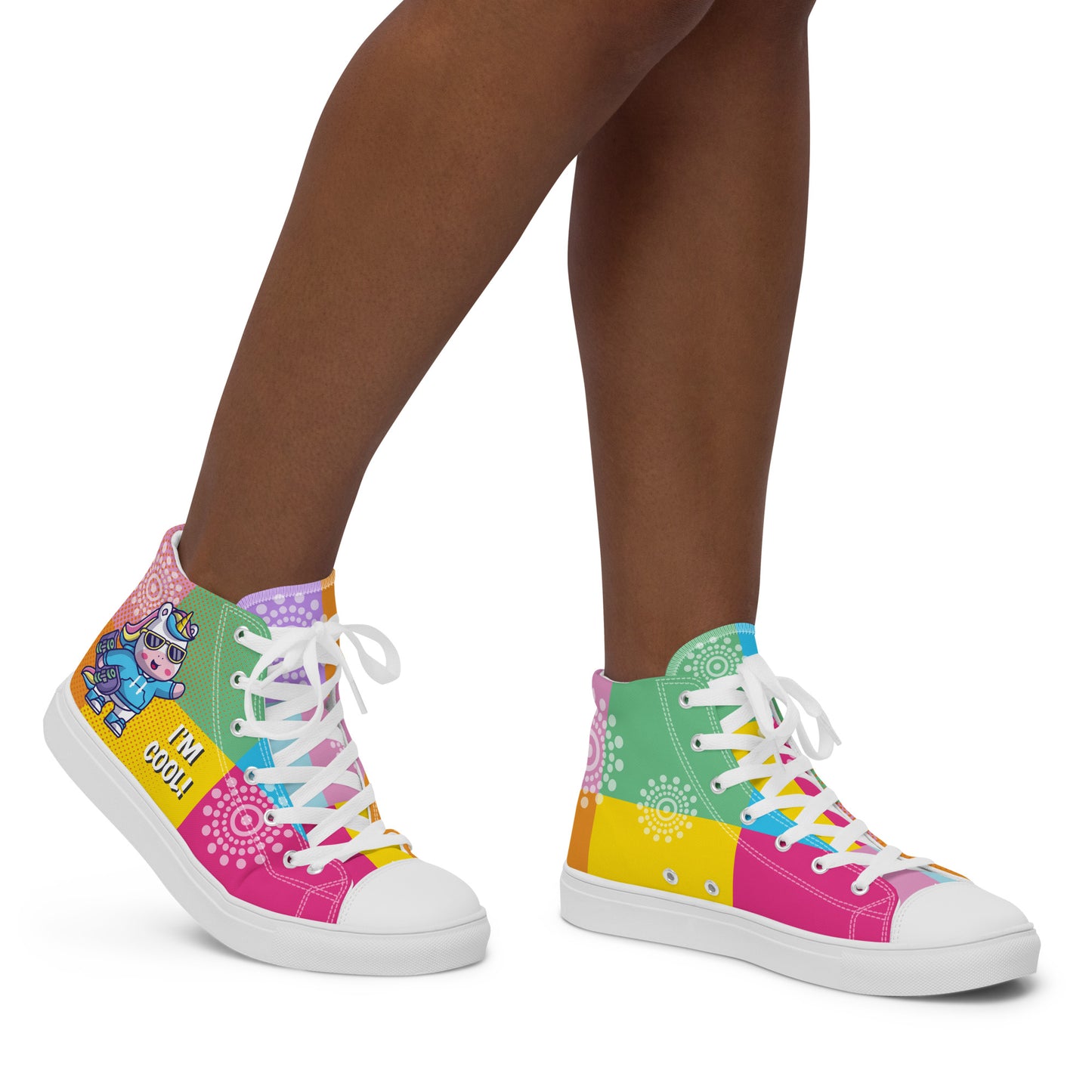 I am cool Woman's High Top Custom Sneakers