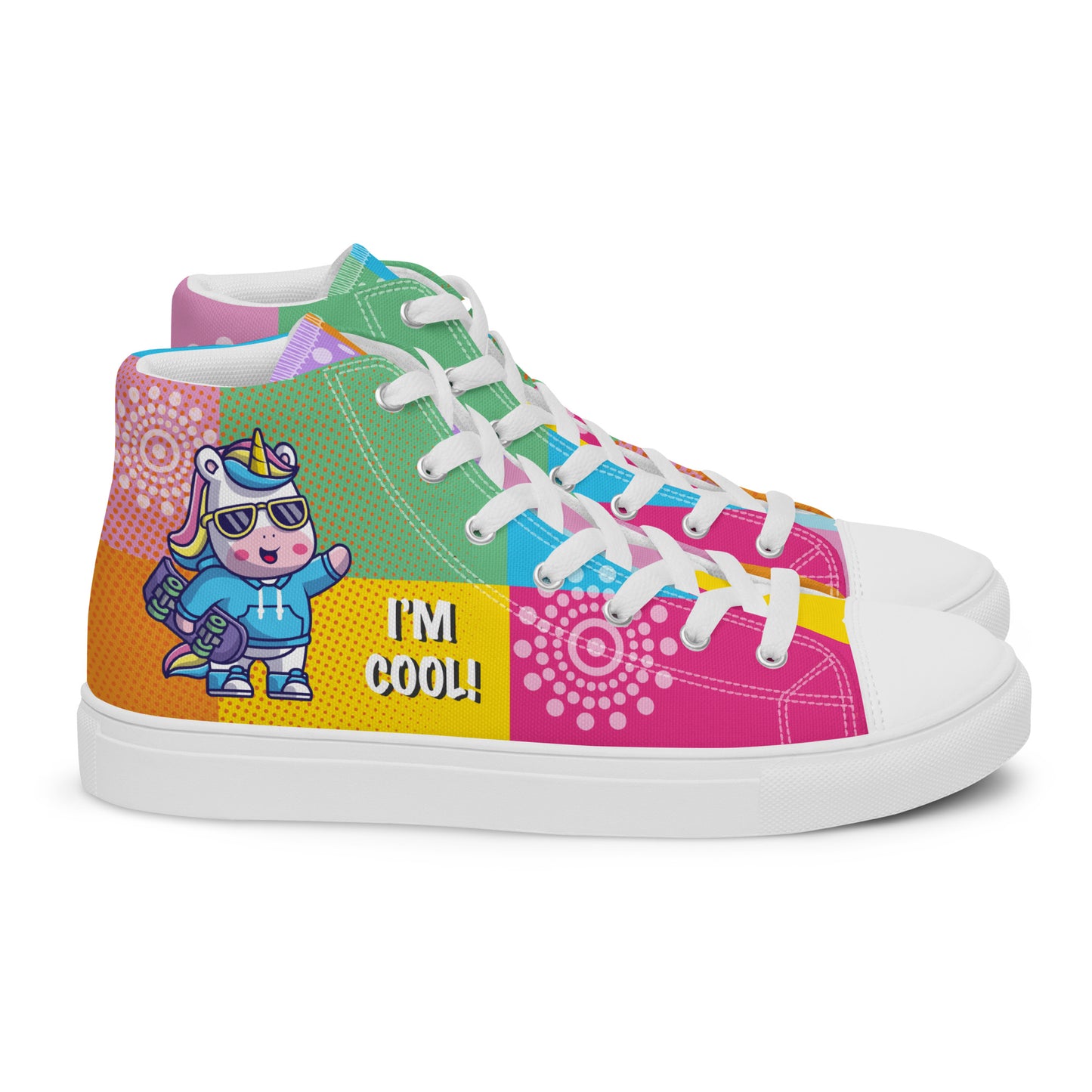 I am cool Woman's High Top Custom Sneakers