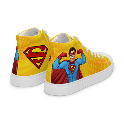 Superman Yellow Women's High Top Custom Sneakers