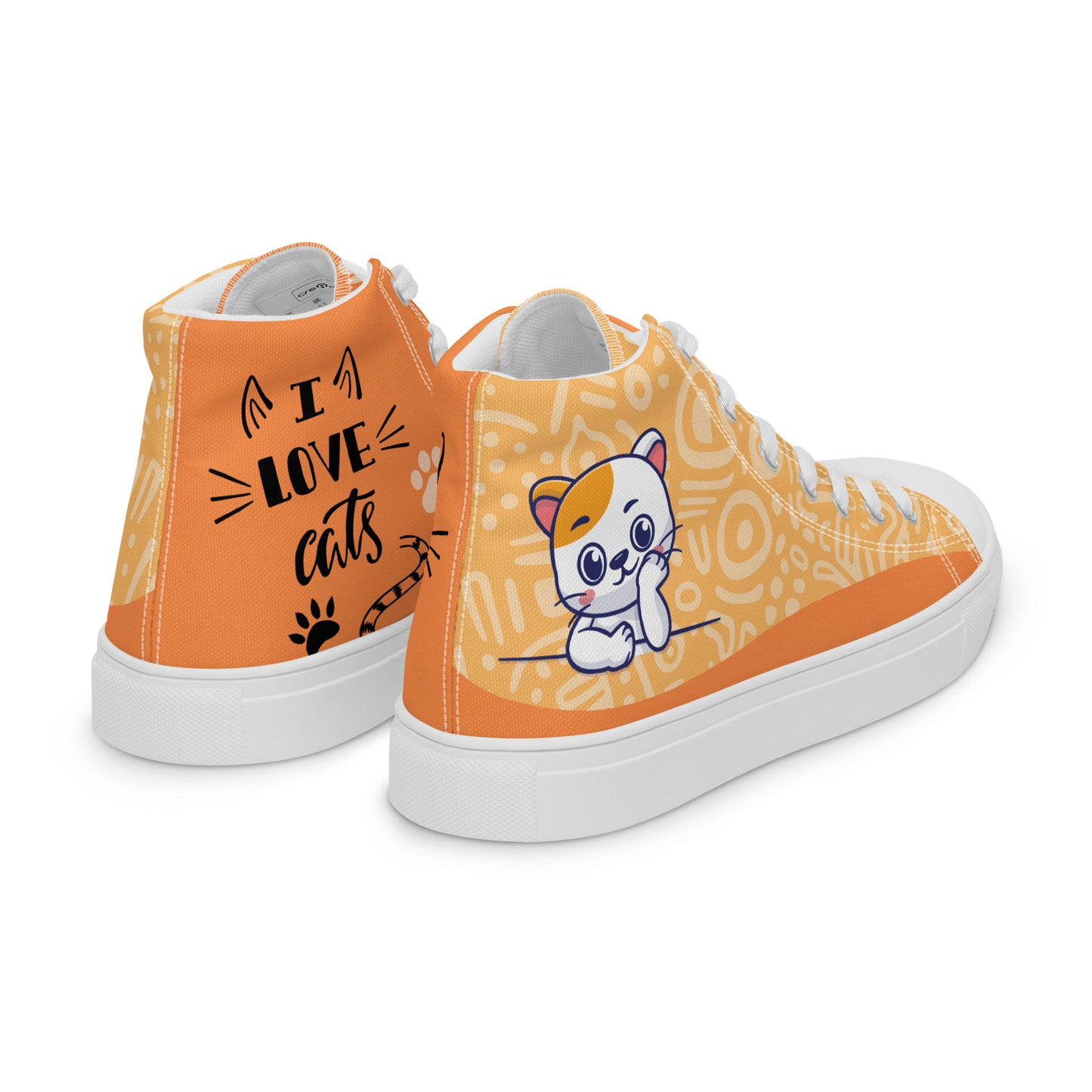 Cute Cat Women's High Top Custom Sneakers